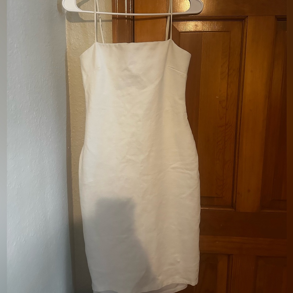 Lulu's Cream Strapless Dress